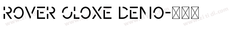 ROVER CLOXE DEMO字体转换